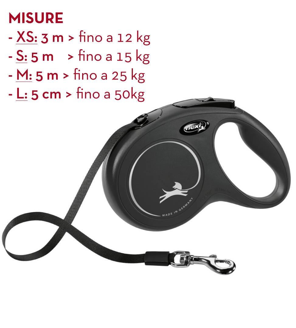 Flexi - New Classic - Guinzaglio in Fettuccia - XS