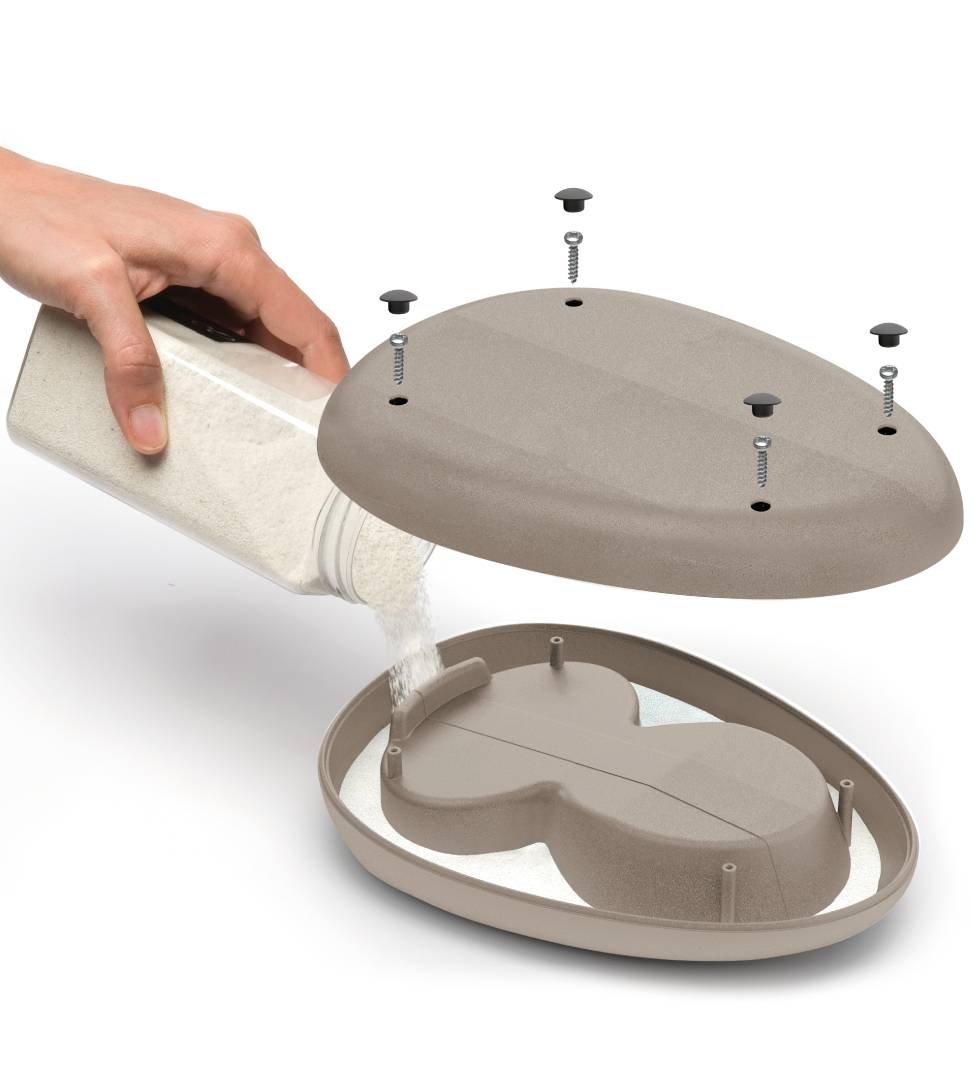 Imac - Distributore Cibo/Acqua - Ciottoli Dispenser - 3L
