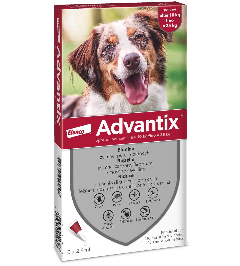 Elanco - Advantix - Da 10 a 25 kg - 6 pipette