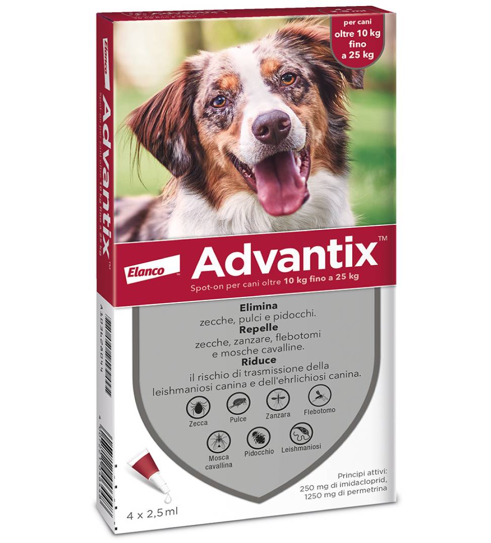 Elanco - Advantix - Da 10 a 25 kg - 4 pipette