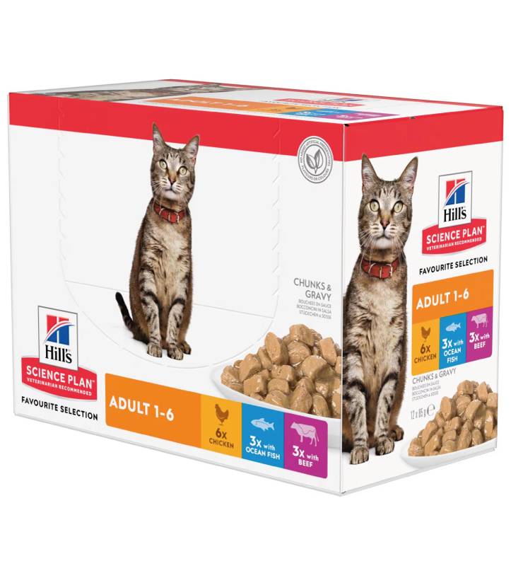 Hill's - Science Plan Cat - Adult - Multipack - 12 buste da 85g